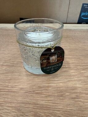 Threshold Silver Glitter Glass Jar Candle with Olive Twine